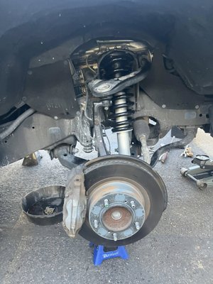 Front end leveling kit - Installed a front end leveling kit for a repeat customer. Always a pleasure to have customers satisfied. Front end leveling kit - Installed a front end leveling kit for a repeat customer. Always a pleasure to have customers satisfied.