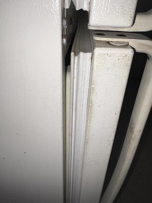 Adjusting door and added new gasket. - Door wasn’t closing . Had to remove freezer door to get access to fridge hinge. After doing so I was able to readjust the door for the refrigerator. Adjusting door and added new gasket. - Door wasn’t closing . Had to remove freezer door to get access to fridge hinge. After doing so I was able to readjust the door for the refrigerator.