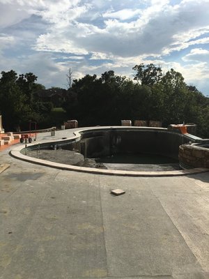 Swimming In Luxury - Klare Custom Designs Recemented, Stamped, and Tiled Pool Construction