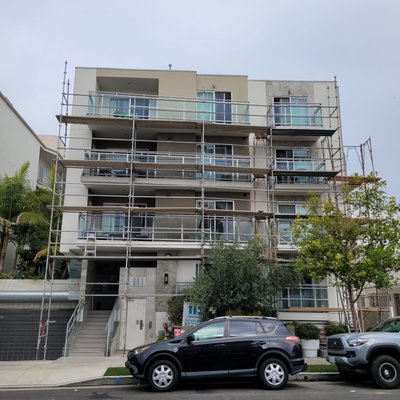 Exterior Painting in LA, CA - This exterior painting project was done in a centrally located apartment building in LA.
We gave this building an extraordinary look, giving it life by using bright and modern colors. Our professional painters only use the best preparation techniques and the best products to get long-lasting results and the most professional look. Exterior Painting in LA, CA - This exterior painting project was done in a centrally located apartment building in LA.
We gave this building an extraordinary look, giving it life by using bright and modern colors. Our professional painters only use the best preparation techniques and the best products to get long-lasting results and the most professional look.