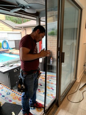 Patio door installation project - We had patio door installation project in our customer’s house. Old one has an issue in the rails and door rollers. Our door team member completed the project with success and customer was very satisfied. If you will need any kind of remodeling & construction projects we here to complete it. Patio door installation project - We had patio door installation project in our customer’s house. Old one has an issue in the rails and door rollers. Our door team member completed the project with success and customer was very satisfied. If you will need any kind of remodeling & construction projects we here to complete it.