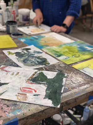Intro to Abstract - In these courses, students will learn new techniques about color and composition, texture with gels and pastes, glazing, and how to finish a painting through class demonstration, instructor critique, and peer interaction. 

Students will complete paintings as part of the lesson with the class as a whole, following the instructor's step-by-step guidance. You will also be working on 2-3 personal-project paintings throughout the duration of the class that will give you a chance to apply those lessons.

Drawing skills not required.