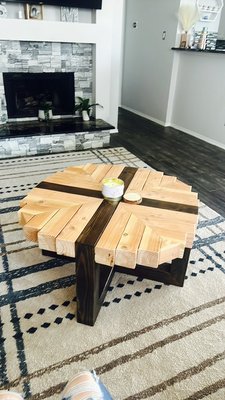 Unique coffee table - This is custom made cedar wood table! Unique coffee table - This is custom made cedar wood table!