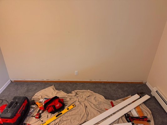Accent wall - Our latest remodel for one of our customers accent wall she saw on Pinterest we just added our own touch. Along with painting of entire room