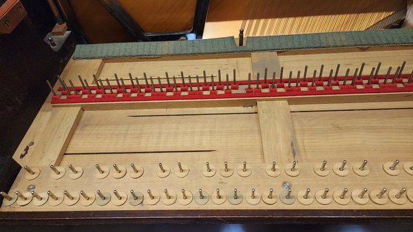1939 Steinway Console 40" - Full rebuild on this 1939 Steinway 40" Console. 
Includes reconditioning the keys refinishing them as well as new bushings.