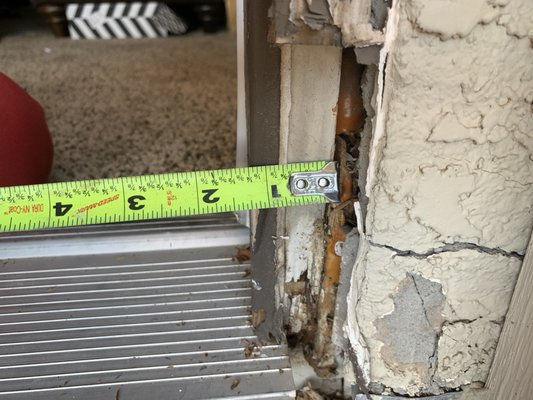 Frame repair - Door Frame weather damage. Frame repair - Door Frame weather damage.