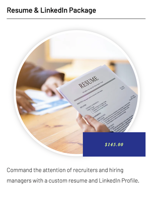 Service Pricing - We create custom Resumes / CVs, Covers Letters, and LinkedIn Profiles that get results: immediate call-backs, priority emails, and solid offers. All packages include: Free Consultation, Mock Interview & Job Search Assistance, & Contract Negotiation Support. Service Pricing - We create custom Resumes / CVs, Covers Letters, and LinkedIn Profiles that get results: immediate call-backs, priority emails, and solid offers. All packages include: Free Consultation, Mock Interview & Job Search Assistance, & Contract Negotiation Support.