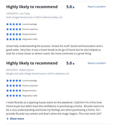 Check Out My 5 Star Reviews! - 5 Star Reviews from Zillow