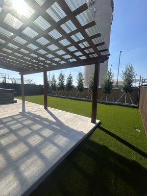 Christine- Celina Tx - This is a full backyard transformation with concrete extension, tree plantation, and artificial turf done in Celina Tx. Christine- Celina Tx - This is a full backyard transformation with concrete extension, tree plantation, and artificial turf done in Celina Tx.