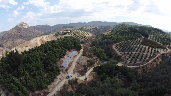 Agricultural Solar installation - Challenging agricultural solar installation completed by Palomar Solar in 2017