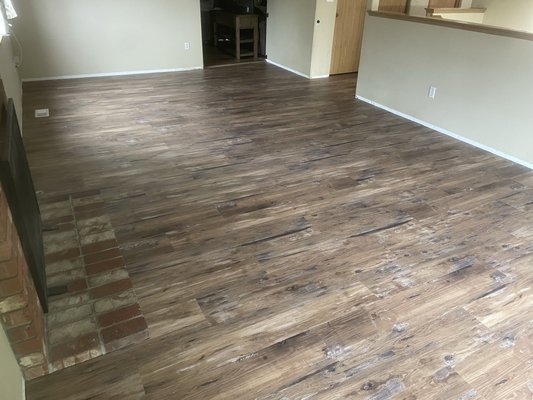 Vinyl Flooring - This project was completed at the end of September in the city of Bonney Lake