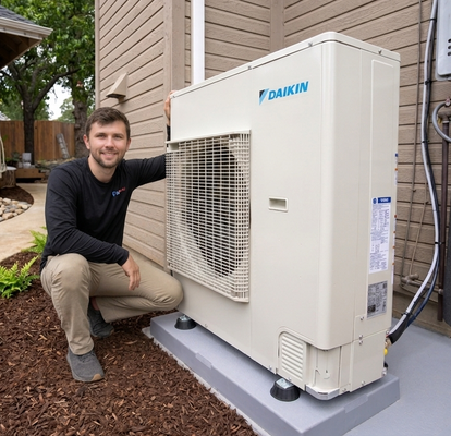 Heat Pump - Customer went from a gas to electric heat pump to save on energy bills and get local rebates! Heat Pump - Customer went from a gas to electric heat pump to save on energy bills and get local rebates!