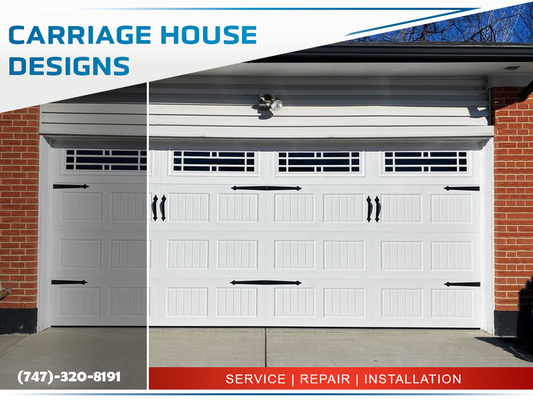 Carriage House Garage Door Designs - Carriage House Garage Door Designs
Add timeless charm to your home with beautifully crafted Carriage House garage doors. These doors combine classic, rustic styling with modern durability and smooth operation. Available in wood, steel, and custom finishes, our Carriage House garage door installations offer elegant details, decorative hardware, and exceptional curb appeal. Perfect for homeowners seeking a traditional garage door design with premium craftsmanship and long-lasting performance. Carriage House Garage Door Designs - Carriage House Garage Door Designs
Add timeless charm to your home with beautifully crafted Carriage House garage doors. These doors combine classic, rustic styling with modern durability and smooth operation. Available in wood, steel, and custom finishes, our Carriage House garage door installations offer elegant details, decorative hardware, and exceptional curb appeal. Perfect for homeowners seeking a traditional garage door design with premium craftsmanship and long-lasting performance.