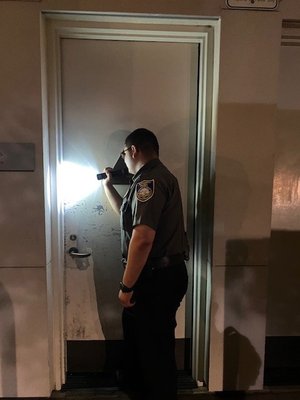 Open doors - We were contacted regarding a prospective client having problems with people breaking in and forcing their way into a particular door. We came up with a strategic way to secure their door and have our officers check it nightly during our patrols. We recommended the removal of graffiti, enhancing the lighting, adding cameras and proper signage to the area. We are pleased to have helped and continue to serve them. Open doors - We were contacted regarding a prospective client having problems with people breaking in and forcing their way into a particular door. We came up with a strategic way to secure their door and have our officers check it nightly during our patrols. We recommended the removal of graffiti, enhancing the lighting, adding cameras and proper signage to the area. We are pleased to have helped and continue to serve them.