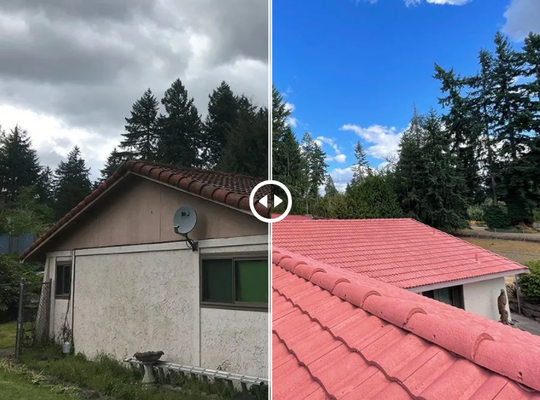Roof Painting: Before & After - It takes a skilled and experienced team of painters too paint your homes roof without damaging it. However, our team at Painting Plus LLC is experienced with painting a variety of roofs. We also offer exterior home painting services. Roof Painting: Before & After - It takes a skilled and experienced team of painters too paint your homes roof without damaging it. However, our team at Painting Plus LLC is experienced with painting a variety of roofs. We also offer exterior home painting services.