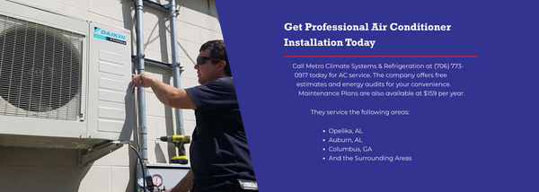 Installations - Let’s face it – Alabama summers are long, hot, and unbearable. Make the warmer months more enjoyable with air conditioning installation. The services of a trained HVAC installation technician can help you make the most of your AC unit. Installations - Let’s face it – Alabama summers are long, hot, and unbearable. Make the warmer months more enjoyable with air conditioning installation. The services of a trained HVAC installation technician can help you make the most of your AC unit.