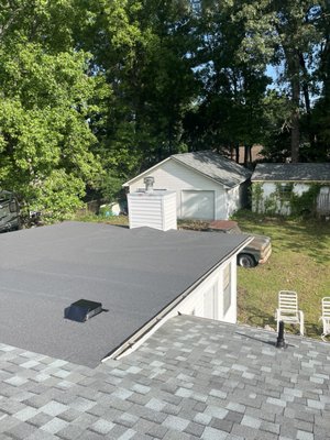Roof Repair in Goose Creek - Performed complete tear-off and replacement of existing roofing system at a residence in Goose Creek. Removed multiple layers of old shingles, inspected and repaired damaged decking, installed new underlayment, and completed full shingle installation. Homeowners can now feel secure knowing their shelter is sound and protected.