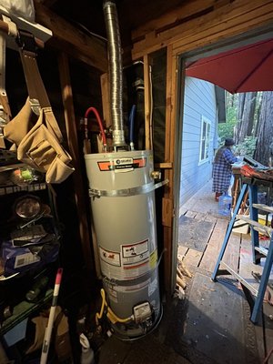 New water heater - Replaced water heater due to cracked heat exchanger New water heater - Replaced water heater due to cracked heat exchanger