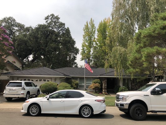Boral Steel Re-roof - Remove old shake roof and install Boral Steel Pine Crest Shake stone coated metal roof system in charcoal.