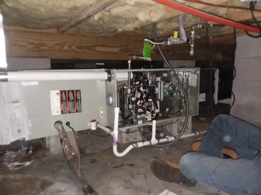 Replacement Gas Furnace we installed. - This is a 95% Trane Gas Furnace we replaced and are now doing maintenance on. If you are ready to replace your system let us know. We can come out and give you a free quote. Replacement Gas Furnace we installed. - This is a 95% Trane Gas Furnace we replaced and are now doing maintenance on. If you are ready to replace your system let us know. We can come out and give you a free quote.