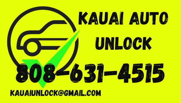 Here to help you get in your car again - We service the whole island of Kauai with Auto lockouts,jumping battery and refuel gas. Mahalo for choosing us!!!