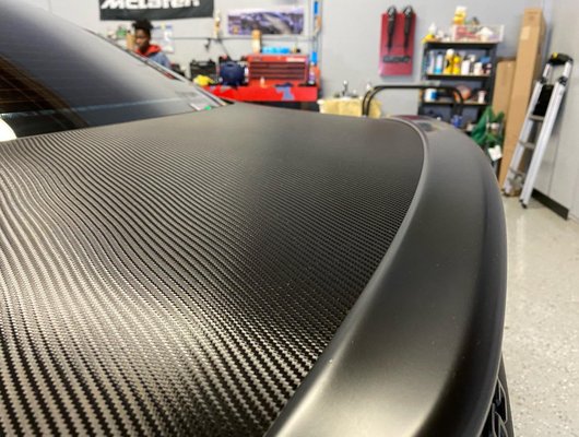 Full Carbon Fiber Wrap - Mercedes AMG got a full make over‼️🤯🔥
-Fully Wrapped in Avery Carbon Fiber
- Satin Black Chrome delete
- Headlights and tail lights tinted
- Emblems blacked out
- Windows tinted
- Brake Calipers Painted 
 - Interior trim wrapped in carbon fiber as well! 🤯🔥
