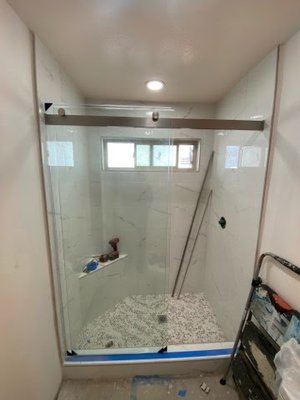 Walk in Shower Renovation - Walk-in shower remodel. Walk in Shower Renovation - Walk-in shower remodel.