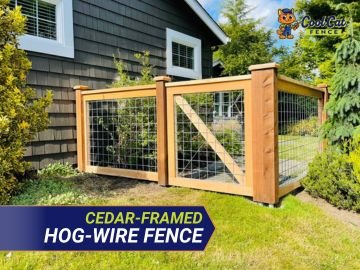 Hog Wire Panel Fence - Hog-wire panel fences are a good way to provide security and protection to your outdoor spaces without compromising the view!
