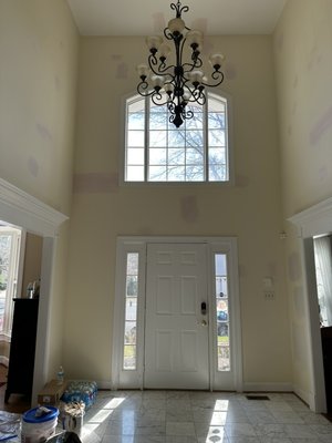 Remodel door - Installed new door and painting wall and ceiling
