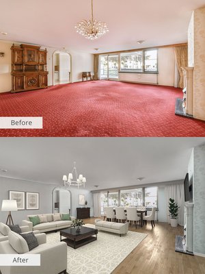 Living Room - Such a fun project! I haven't seen red flooring in awhile! Living Room - Such a fun project! I haven't seen red flooring in awhile!