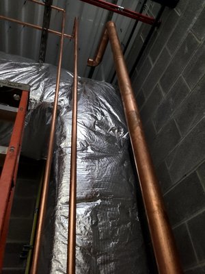Plumbing services - water lines duct work and storm drain (school)