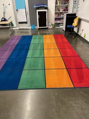 School Cleaning - We do the daily janitorial and periodic deep cleaning for a local charter school, Caliber Change Maker's Academy in Vallejo. They have these rugs in their classrooms that get a lot of use. As you can see from the before and after photos, our deep cleaners were able to clean them up pretty good. School Cleaning - We do the daily janitorial and periodic deep cleaning for a local charter school, Caliber Change Maker's Academy in Vallejo. They have these rugs in their classrooms that get a lot of use. As you can see from the before and after photos, our deep cleaners were able to clean them up pretty good.