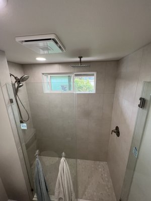 Shower remodel - This bathroom was gutted due to water damage and we rebuilt it. Shower remodel - This bathroom was gutted due to water damage and we rebuilt it.