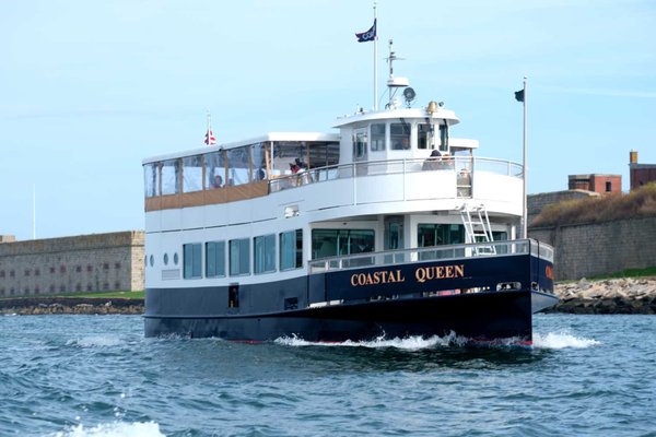 Scenic Bay Cruise - View Newport Harbor and the East Passage up close on this narrated tour aboard the Coastal Queen. The guides will share their knowledge of the historic sites that surround beautiful Newport Harbor and the Jamestown shoreline. You will see historic church steeples, Bowen’s and Banisters Wharves, historic lighthouses, forts, mega yachts and more. You may even see a seal or two! Coastal Queen offers maximum comfort as Coastal Queen has a weatherproof interior that can be heated on chilly days, and an open-air top covered deck where the side curtains can roll up for catching the ocean breezes or rolled down for warmth. Both decks have panoramic views. The Coastal Queen’s grand, teak wood bar offers your favorite beverages. These cruises depart from Bowen's Wharf in Newport, RI. Scenic Bay Cruise - View Newport Harbor and the East Passage up close on this narrated tour aboard the Coastal Queen. The guides will share their knowledge of the historic sites that surround beautiful Newport Harbor and the Jamestown shoreline. You will see historic church steeples, Bowen’s and Banisters Wharves, historic lighthouses, forts, mega yachts and more. You may even see a seal or two! Coastal Queen offers maximum comfort as Coastal Queen has a weatherproof interior that can be heated on chilly days, and an open-air top covered deck where the side curtains can roll up for catching the ocean breezes or rolled down for warmth. Both decks have panoramic views. The Coastal Queen’s grand, teak wood bar offers your favorite beverages. These cruises depart from Bowen's Wharf in Newport, RI.