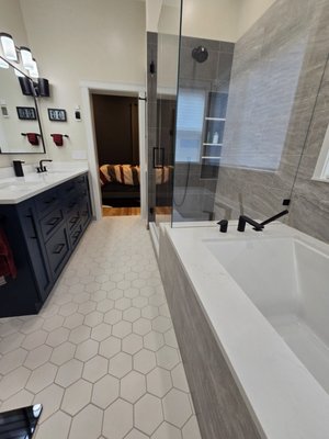 Master Bathroom Remodeling Before And After - this bathroom remodel damaged by a leak before , and this is exactly the right time to start all over and turn the bathroom into a dream bathroom , we started from scratch and paid attention to every details . to get the perfect result Master Bathroom Remodeling Before And After - this bathroom remodel damaged by a leak before , and this is exactly the right time to start all over and turn the bathroom into a dream bathroom , we started from scratch and paid attention to every details . to get the perfect result