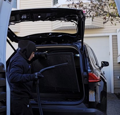 Another Day on the job. At OneWay AutoGlass - When your on the road remember there is only one way OneWay AutoGlass