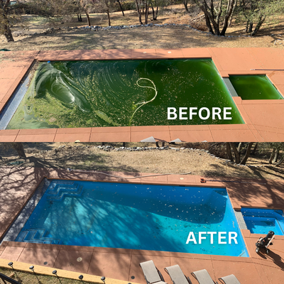 Green to CLEAN - Check out these transformations. When these customers called us, their pools looked more like ponds—covered in algae, full of debris, and untouched for months.
But at Nevergreen Pools, we don’t back down from a challenge.
Our Green to Clean service is a full reset. We treat, balance, clean, and revive your pool step by step—no guesswork, no shortcuts. In just a short time, we take your pool from green and murky to clear, blue, and swim-ready.
Here’s what you can expect:
No hidden fees
Licensed and experienced technicians
Fast turnaround times
Service across El Dorado, Placer, and Sacramento counties
If your pool’s gone green, call Nevergreen. We’ll bring it back to life—without draining your wallet. Green to CLEAN - Check out these transformations. When these customers called us, their pools looked more like ponds—covered in algae, full of debris, and untouched for months.
But at Nevergreen Pools, we don’t back down from a challenge.
Our Green to Clean service is a full reset. We treat, balance, clean, and revive your pool step by step—no guesswork, no shortcuts. In just a short time, we take your pool from green and murky to clear, blue, and swim-ready.
Here’s what you can expect:
No hidden fees
Licensed and experienced technicians
Fast turnaround times
Service across El Dorado, Placer, and Sacramento counties
If your pool’s gone green, call Nevergreen. We’ll bring it back to life—without draining your wallet.