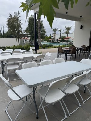 Table & Chair Showcase – Browse photos of our tables and chairs to find the perfect setup for your event. - Table and chairs