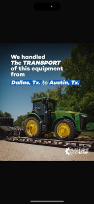 Heavy Duty Equipment - We transport anything and everything but one thing we do is move construction equipment to tractors, any piece of heavy work equipment we take care of!