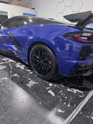 Full Paint correction to lock in the shine, a five year coating to protect the paint. - Full 5 year protection on a customers Corvette. Full Paint correction to lock in the shine, a five year coating to protect the paint. - Full 5 year protection on a customers Corvette.