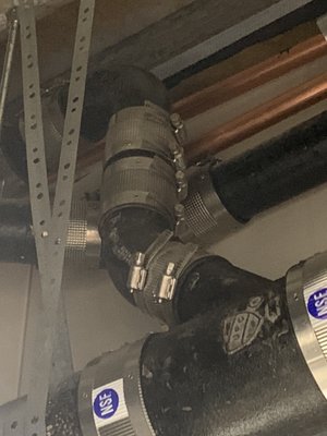 Angelos pizza - New drain lines in the ceiling for a second floor commercial kitchen Angelos pizza - New drain lines in the ceiling for a second floor commercial kitchen