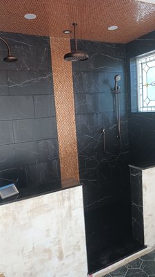 Bathroom Remodels - We do bathroom remodels - demolition of existing tile, reinstalling new durrock, waterproof, mud work and install the tile. We convert tubs into showers. We can add nitches and nooks. Bathroom Remodels - We do bathroom remodels - demolition of existing tile, reinstalling new durrock, waterproof, mud work and install the tile. We convert tubs into showers. We can add nitches and nooks.