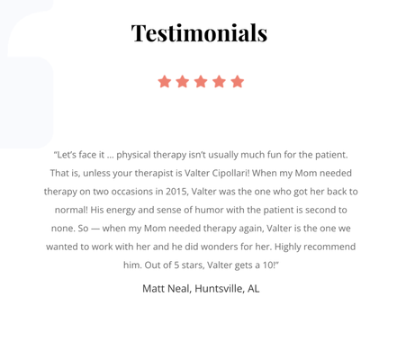 Testimonials - We love client feedback! References available. To learn more, please contact us today.