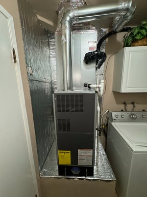 Furnace Replacement - Furnace Replacement in laundry room