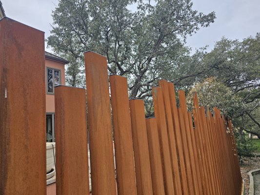 Custom Metal fence - Custom fence job was perfectly done for the customer needs at the Dominion neighborhood
