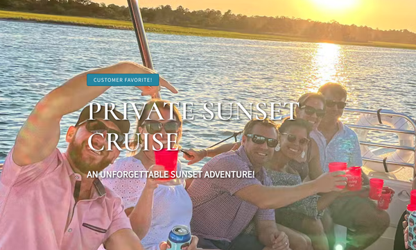 Sunset Cruises - Relax and unwind as you cruise the pristine waterways around the island of Wrightsville Beach as the sun drops into the sea. Take in the beautiful scenery as you watch for dolphins while sipping on your favorite beverage and listening to island tunes. Epic Excursions specializes in customizing unforgettable boating experiences, and can take you wherever your heart desires, whether it be the waterways of the Wrightsville Beach harbor, Masonboro Island or beautiful Figure Eight Island!

Great for families, couples, or party groups. This sunset adventure is definitely something to bring your cameras for! BYOB of choice, or have a complimentary glass of wine on us. Feel free to bring food aboard or take your cruise to the next level and add a delicious charcuterie spread to be delivered by Collective Law!