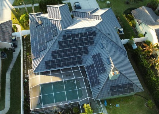 Tile Roof Solar Power Install in Clearwater! - A beautiful tile roof solar PV installation in Clearwater, FL! With Castaways Energy, this customer was able to receive a full electric bill offset and coordination for a new tile roof and a new solar PV system! Castaways Energy only uses the best products and with the highest quality installations in Florida! Request a quote now and let us be your solar provider! We offer a 30 year AM-Best insurance backed warranty on workmanship, inverters, and solar panels! You will have peace of mind every day, that your system is generating power and saving you money when you choose Castaways Energy. Tile Roof Solar Power Install in Clearwater! - A beautiful tile roof solar PV installation in Clearwater, FL! With Castaways Energy, this customer was able to receive a full electric bill offset and coordination for a new tile roof and a new solar PV system! Castaways Energy only uses the best products and with the highest quality installations in Florida! Request a quote now and let us be your solar provider! We offer a 30 year AM-Best insurance backed warranty on workmanship, inverters, and solar panels! You will have peace of mind every day, that your system is generating power and saving you money when you choose Castaways Energy.