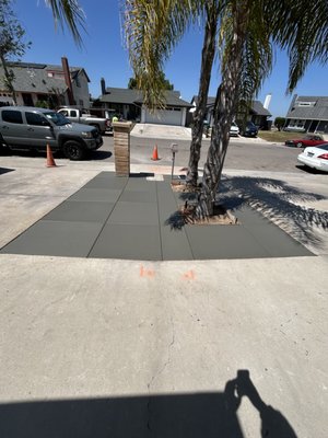 Lawn To Concrete - This was a shared lawn, costumer wanted to convert to concrete to get more driveway room. Lawn To Concrete - This was a shared lawn, costumer wanted to convert to concrete to get more driveway room.
