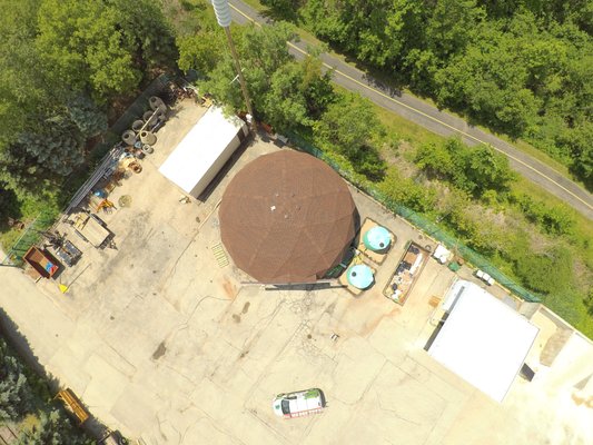 Salt Dome - Northfield, Illinois - This salt dome was constructed to protect its products and Total Roofing did exactly what was necessary. We installed a brand new roofing system on this geo-building in Northfield, Illinois. We worked with the village and fire department to make this the safest install for the nearby workers. Salt Dome - Northfield, Illinois - This salt dome was constructed to protect its products and Total Roofing did exactly what was necessary. We installed a brand new roofing system on this geo-building in Northfield, Illinois. We worked with the village and fire department to make this the safest install for the nearby workers.