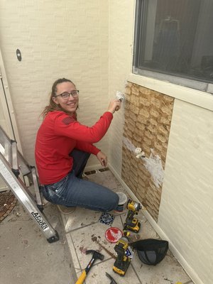 Water damage repair - This was a remodel of water damaged exterior walls that we fabricated old design and replaced. Water damage repair - This was a remodel of water damaged exterior walls that we fabricated old design and replaced.